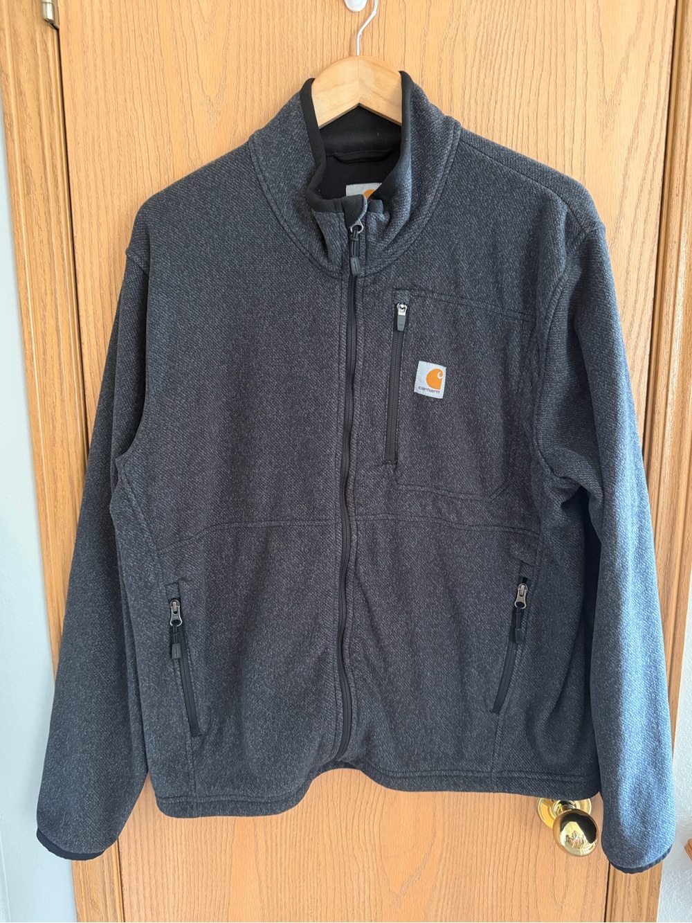 Carhartt Dalton Heather Gray Full-Zip Fleece Outdoor Jacket Men’s Size L